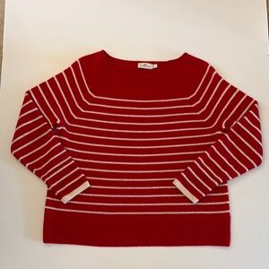 Vineyard Vines Cashmere Red and White Striped Women's Sweater